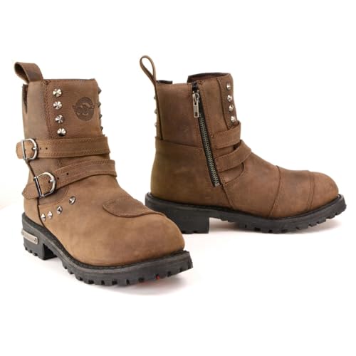 Image of Milwaukee Leather Premium Black Leather Motorcycle Riding Boots for Women Collection MBL - 6