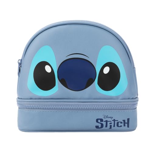 Disney Stitch – Estojo cosmético azul com zíper, Disney Big Face Azul, OSFA