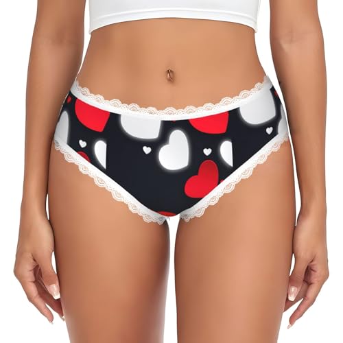 LMNvbz Bragas de encaje para mujer, suaves, transpirables, de cobertura completa, elásticos, para un uso diario cómodo, blanco, S