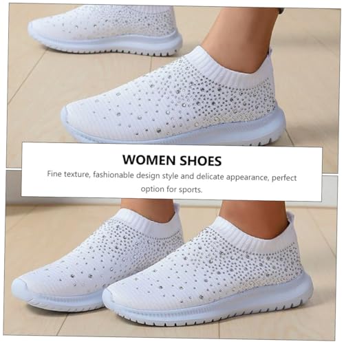 Chaussures à talon compensé blanc pour sorties décontractées et fêtes - 5