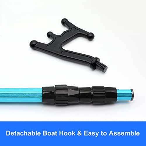 SANLIKE Boat Hooks, Boat Hook Docking with Telescopic Pole,Floating,Durable,Rust-Resistant Boating Poles with Luminous Bead Boating Accessories Non-Slip Push Pole for Docking - Thumbnail 5