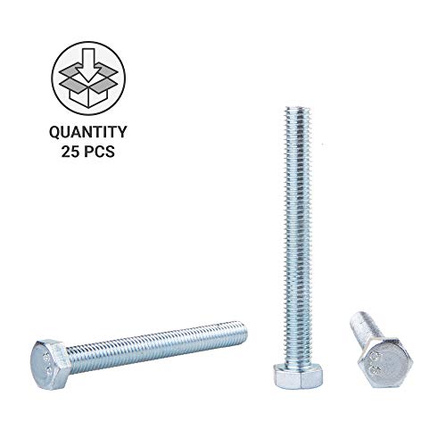 Marcopol (25 Stück) DIN 933 Stahl Sechskantschrauben M8 x 70 mm Vollgewinde Sechskantschrauben (25, M8 x 70 mm)