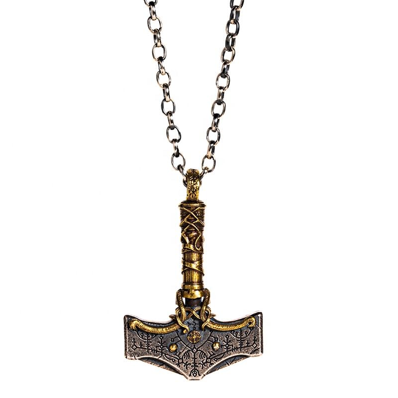 Amulette Mjolnir en argent 925 viking, le cadeau idéal pour homme passionné de mythologie
