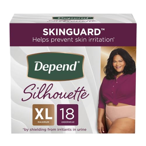 Image of Depend Silhouette Disposable Underwear Female Waistband Style X-Large, 54219, 68, 36 Ct
