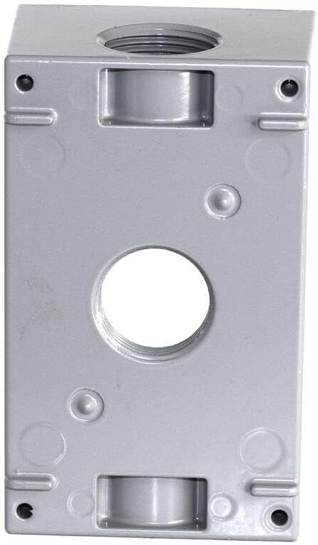 Sigma Electric, Gray 14252 3/4-Inch 3 Hole 1-Gang Box