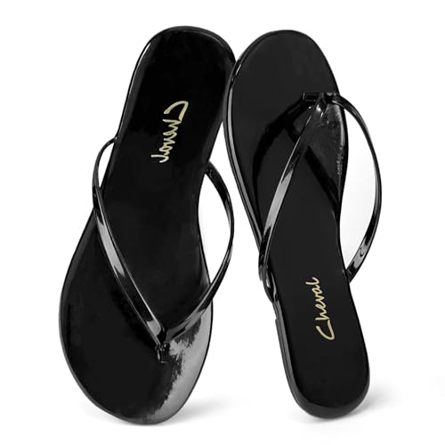 Image of Cheval Flat Leather Flip Flops for Women, Comfortable Dressy Thong Sandals 2026 Summer and Spring Vacation Essentials, Chanclas Para Mujer