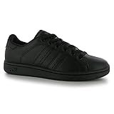  Lonsdale Kinder Leyton Leder Turnschuhe Freizeit Schwarz/Schwarz 39