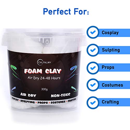 image for CALPALMY Moldable Cosplay Foam Clay (White) – High Density and Hiqh 