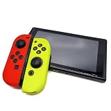 Generico | Custodie Controller Silicone | 3.30 | Rosso/Giallo | Custodia protettiva Pelle | Compatibile con Nintendo Switch & LITE | Custodia morbida | Grip