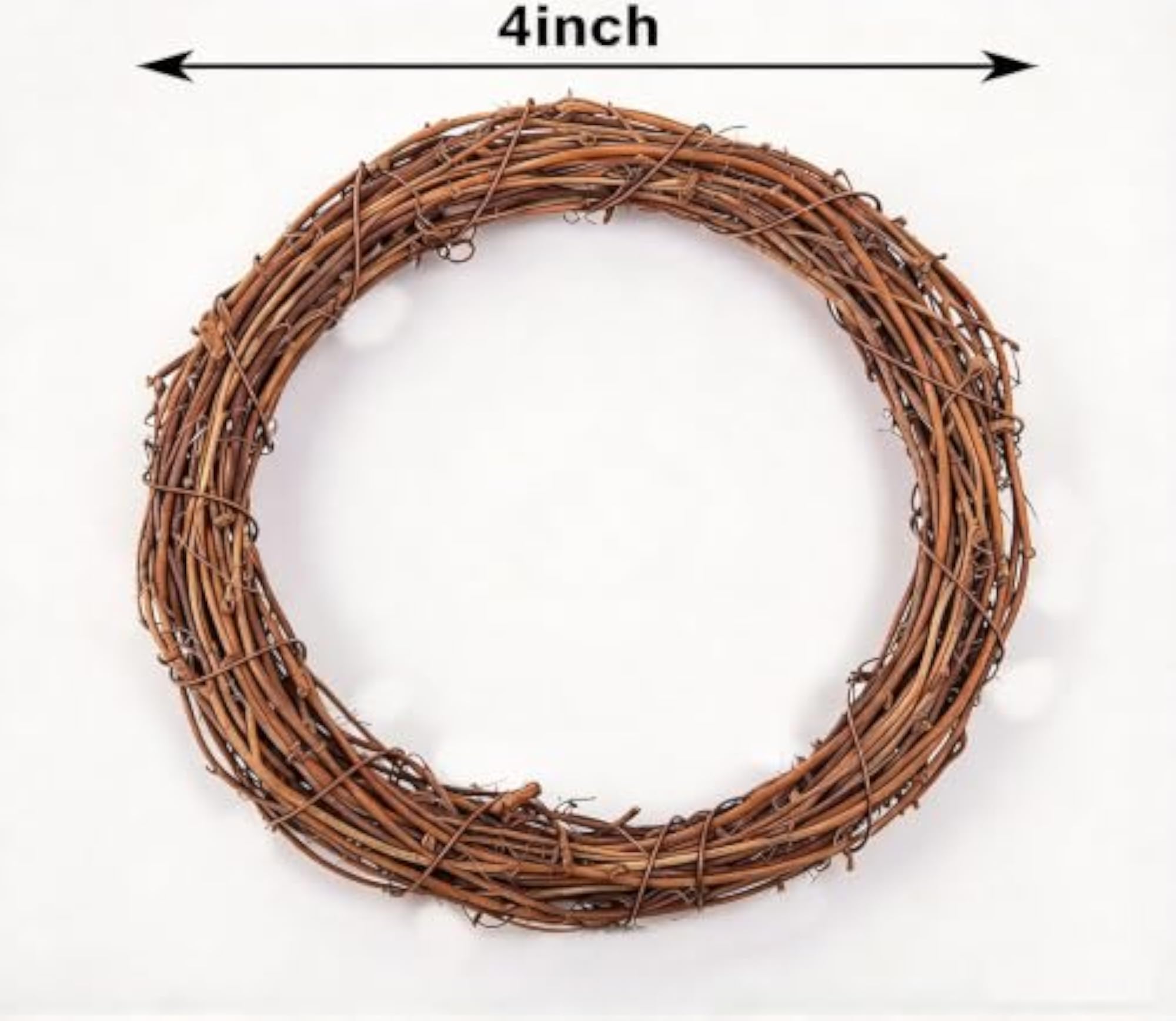 4 Pcs Wooden Grapevine Wreath, Rustic Decor