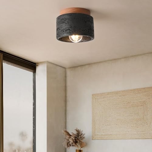 Plafón H3TF5J ideal para pasillos y pequeños comercios con madera natural 7
