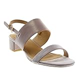  Angkorly - Zapatillas Moda Sandalias Tacón escarpín Correa de Tobillo Mujer Tanga Dorado Tacón Ancho Alto 3.5 CM - Lila XH1038 T 40