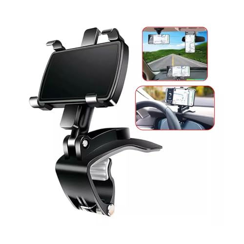 Suporte Genérico Para Carro Montagem Em Espelho Retrovisor Rotação 360 Graus Preto Para A Maioria Do