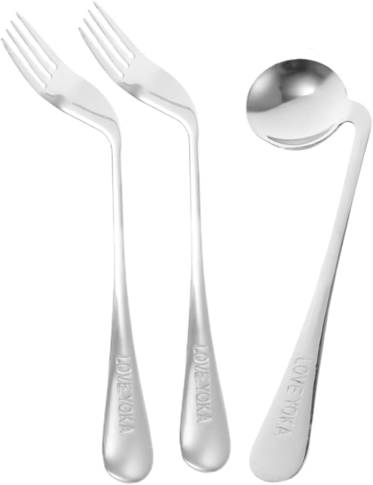 Adaptive Utensils Angled Cutlery Adaptive Forks and Spoons Stainless Steel Angled Fork and Spoon Self Feeding Eating Assist Tools for Limited or Weak Grasp Elderly Adaptive Utensils Angled Cutlery Adaptive Forks and Spoons Stainless Steel Angled Fork and Spoon Self Feeding Eating Assist Tools for Limited or Weak Grasp Elderly