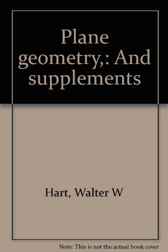 Plane geometry,: And supplements B0007EA0VS Book Cover