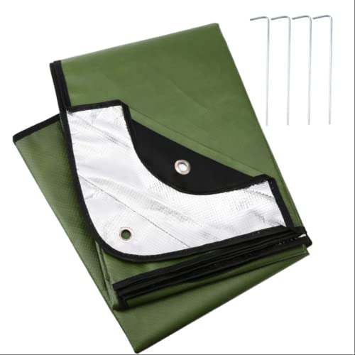 LYN 3.0 Heavy Duty Survival Blanket Waterproof Insulated Tarp Space Blankets Reflective Blanket Tarp Survival Thermal Blanket for Hiking Camping