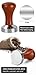 51mm Espresso Tamper-Premium Barista Coffee Tamper Coffee Tamper Classic Series Stainless Steel Espresso Tamper Coffee Press Tool Tamper Espresso Handle, 90x51mm, Solid wood, Stainless steel