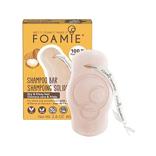 Foamie Shampoing solide bio pour cheveux secs et savec frisottis à l'huile d'argan qui apporte brillance et douceur • 100% sans plastique et vegan