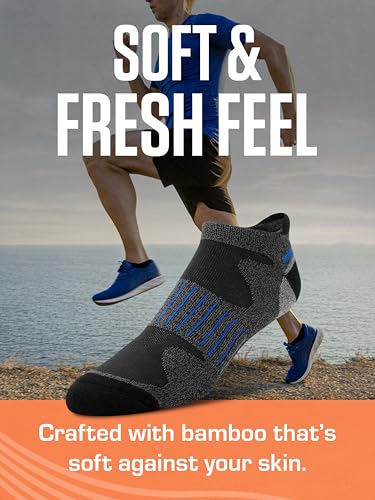 Sof Sole Men's Bamboo Cushioned Performance No-Show Athletic Sock2