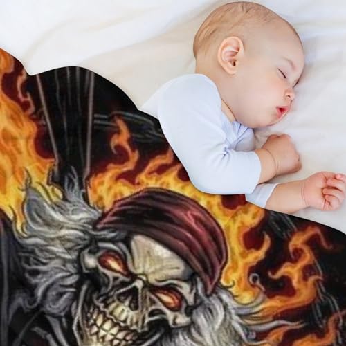Manta gótica de calavera para noches de cine en el sofá y decoración gótica 4