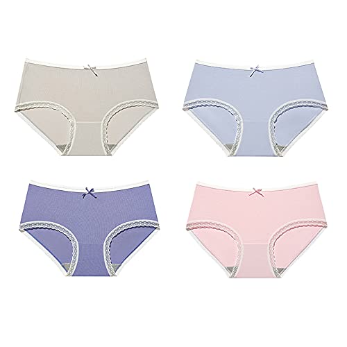Lot de 4 slips en coton pour femme, parfaits pour rester à l'aise activement toute la journée