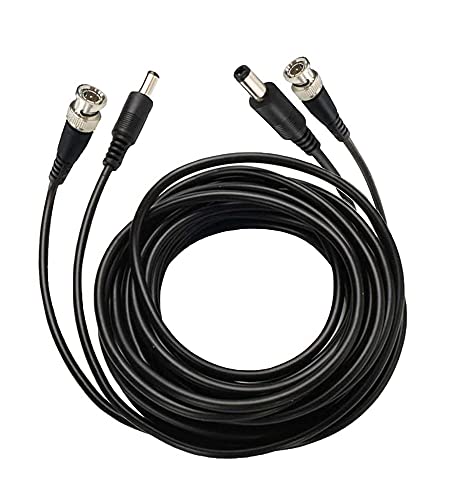 ANRAN 100 Feet 30m Video Power BNC Cable Wires for CCTV Security Cameras DVR Kit Accessories Black with Two Male Connectors 5.5mm x 2.1mm