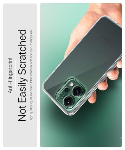 Image of WOW IMAGINE Transparent Back Cover Case for Oppo Reno 14 5G | Raised Bumps for Full Device & Camera Protection Shockproof TPU Silicone Back Case Mobile Cover - Transparent