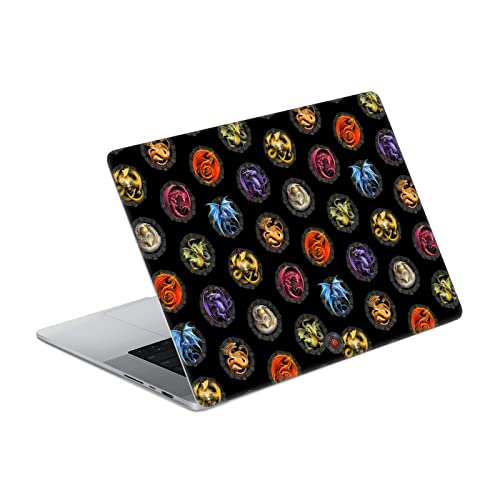 Autocollant MacBook Pro 16" A2485 Anne Stokes motif dragon en vinyle résistant