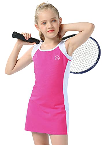 Willit girls tennis golf dress outfit kids cotton sleeveless acti…