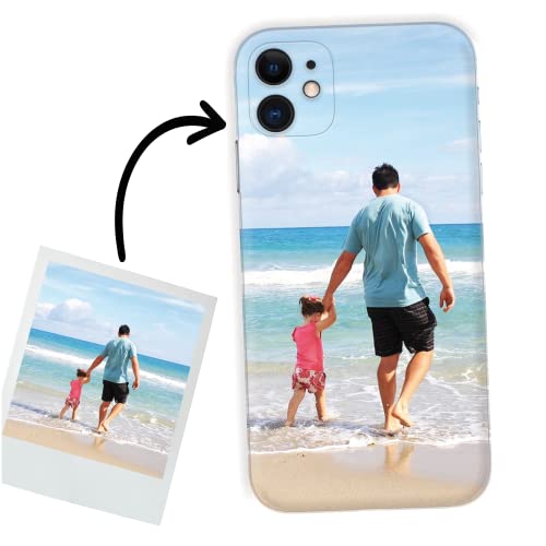 ICOVERI Funda iPhone 11 Personalizada Foto Imagen y/o Letras. Funda Personalizable Silicona Gel Transparente Antigolpes. Carcasa Compatible con iPhone 11. Material TPU Flexible. Muy Resistente