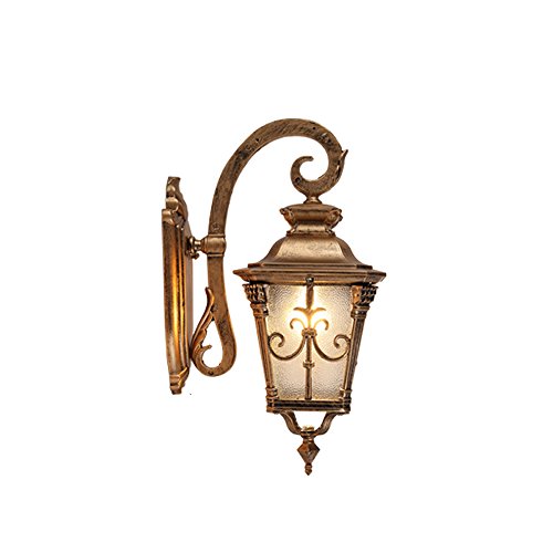 Sconces extérieur vintage en métal sculpté et verre pour décoration de façade