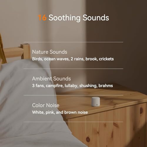 Image of Dreamegg Sound Machine - Portable Sound Machine for Baby%Adults, 16 Soothing Sounds, Timer, Travel Mini White Noise Sound Machine for On-The-go Home Baby Shower Registry Gift, 2 Pack, White&Black