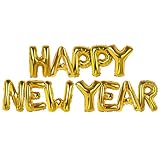 Treasures Gifted Gold Happy New Years Eve Party Supplies 2020 Calendar or Lunar Golden New Year 16 Inch Mylar Foil Letter Balloon Banner Decor NYE Decorations