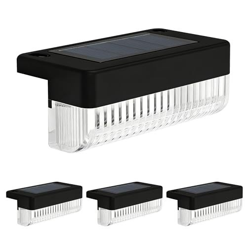 Luces solares para terraza GIGALUMI IP65 impermeables para escaleras y caminos de exterior pack de 4