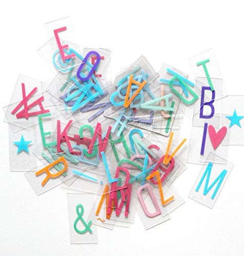 85 Letras Coloridas para Luminária Palavras Letreiro de Cinema - Lightbox - A4