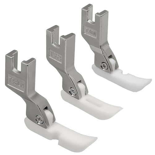 3 piezas pie prensatela teflón para máquina industrial miniatura 1