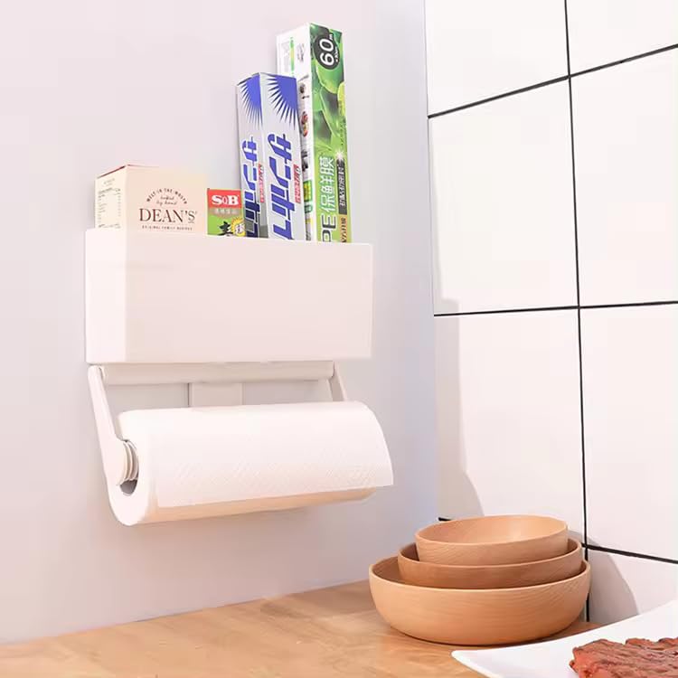 Kuber Industries Pack of 2 Toilet Paper Holder|Plastic Table Paper Napkin Dispenser|Wall Mounted Rack for Kitchen-Bathroom|Tissue Paper Roll Holder|Dispenser for Kitchen & Bathroom|1329B|White (B0D223MFFR) Amazon Price History, Amazon Price Tracker