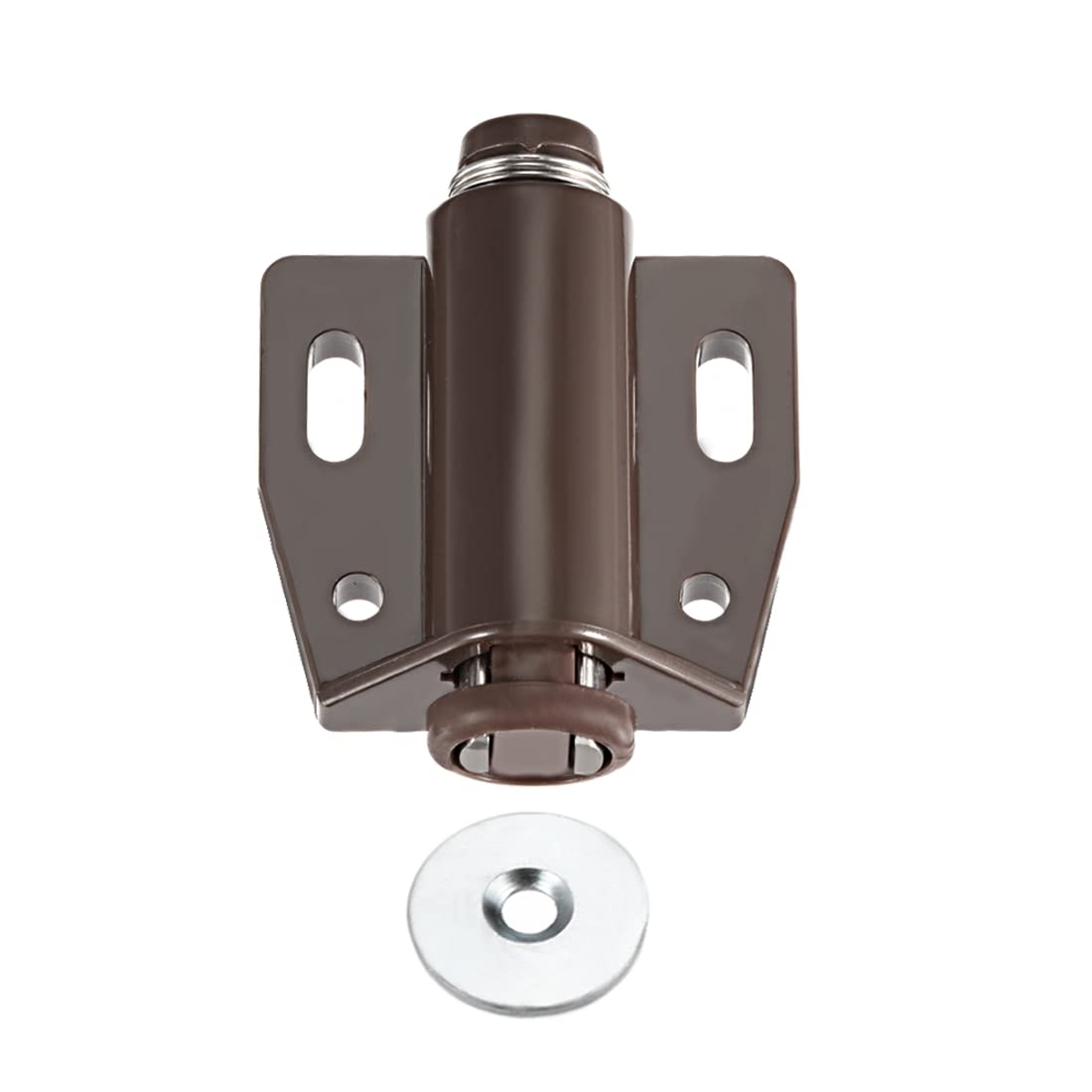Magnetic Touch Catch Latch Closures Nylon Brown for Cabinet Door Shutter