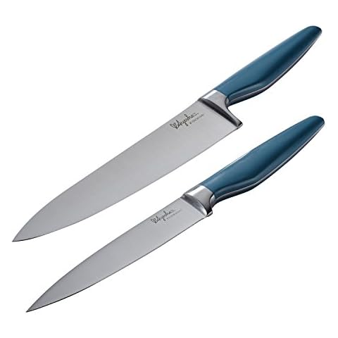 Ayesha Curry Japanese 2 Piece Cooking Knife Set, Twilight Teal Cover