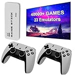 2025 Upgraded Retro Game Stick, 4K HDMI Classic Video Games, Built-in 23 Emulators, 40000+ Games, Plug and Play Video Gaming Stick with Upgrade Dual Controllers