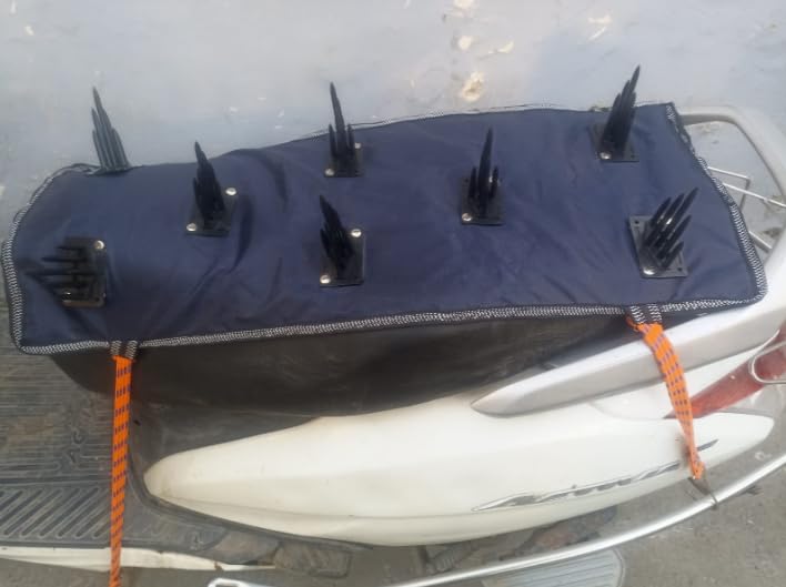 Image of Bike Seat Protection Cover from Dogs, Pets and Animal Waterproof Dustproof → Protection Roof Anti Climb of Dogs Keep Safe Scratches on seats from Street Dogs, Spike Nail Cover Compatible