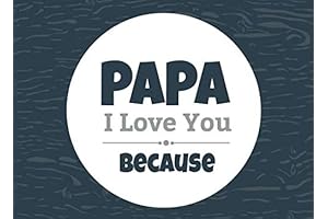 Papa I Love You Because Fill In the Blank Book | Gift...