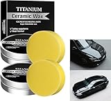 2pcs Titanium Ceramic Wax Cream, 2025 Strong Protection Car Coating Polishing Wax, Auto Car Scratch Repair Remover Paste Polish Vehicle Paint Care, Strong Protection Coating Polishing(Black)