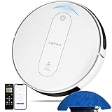 Lefay Saugroboter mit Wischfunktion,Superschlank 66mm,App & Alexa,Leise Saugleistung Fallschutz Staubsauger Roboter Selbstaufladung,Saug und Wischroboter für Tierhaare,Boden,Teppich (weiß)
