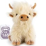 MARYSUN Microwavable Highland Cow Stuffed Animal - Weighted Stuffed Animal Plush, Heating Pad, Cozy Gift for Girls|Women|Kids|Elderly People
