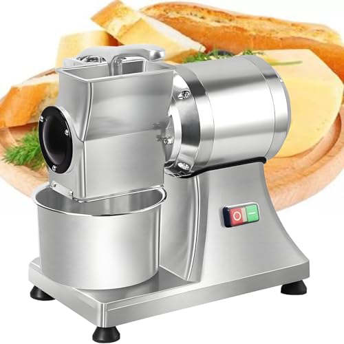 ExoticaBlend Rallador de Queso Eléctrico Comercial de 550 W, 40 Kg/h, para Queso, Mantequilla, Pan, Salvado, Rallador