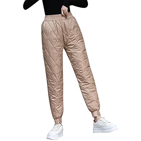 Momolaa Women's High Waist Quilted Jogger Pants Cover