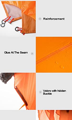 3F UL GEAR Poncho de randonnée léger, imperméable à l'eau, pour trekking, camping, randonnée, bleu, Moyenne – vue 9