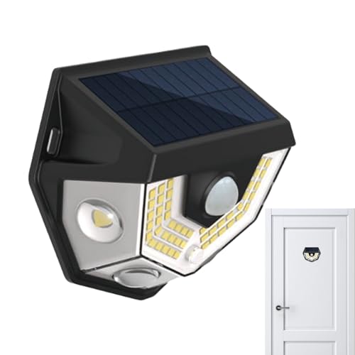 Luz solar para valla, reflectores solares impermeables, iluminación de inducción corporal, decoración de jardín para paisajismo, patio, entrada, pasarela, escalera, camping, piscina, valla, postes y