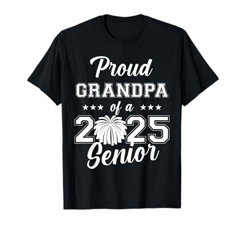 Senior Cheerleader Grandpa Cheer Class Of 2025 Graduación Camiseta